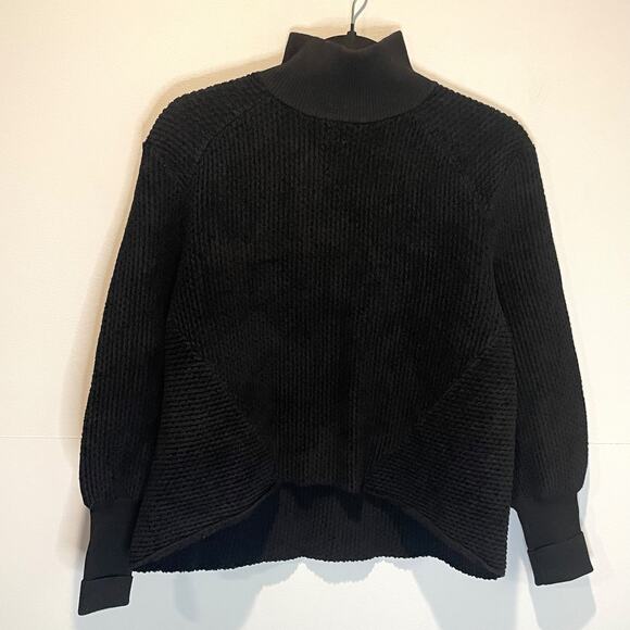 Frame Black Textured Chenille Mockneck Sweater - size XS - Picture 4 of 6
